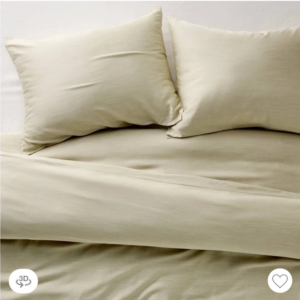 Casaluna King Blissful 3-Piece Duvet Cover Set - Light Olive Green